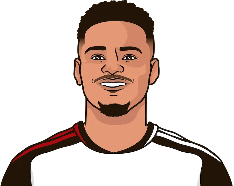 Illustration of Rodrigo Muniz wearing the Fulham uniform