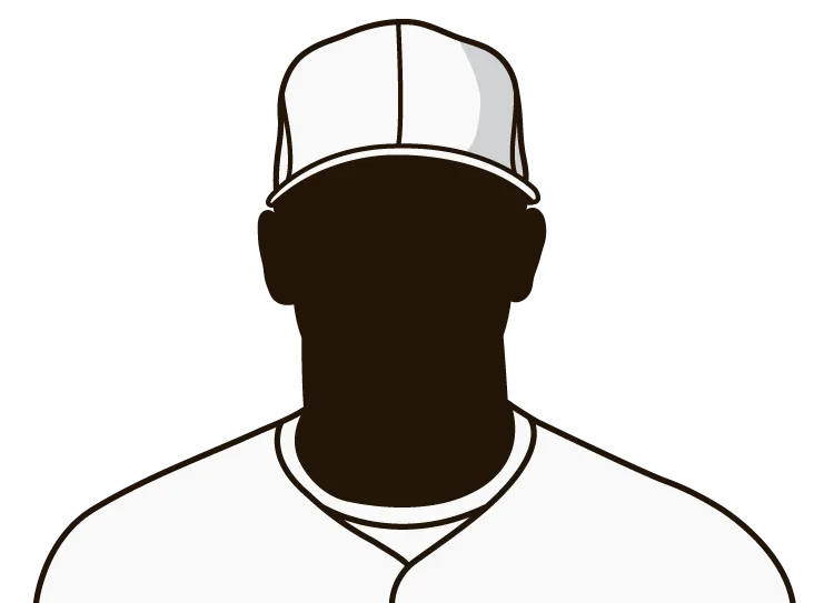 Illustrated silhouette of a player wearing the Cleveland Blues uniform