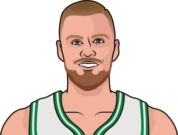 Illustration of Kristaps Porzingis wearing the Boston Celtics uniform