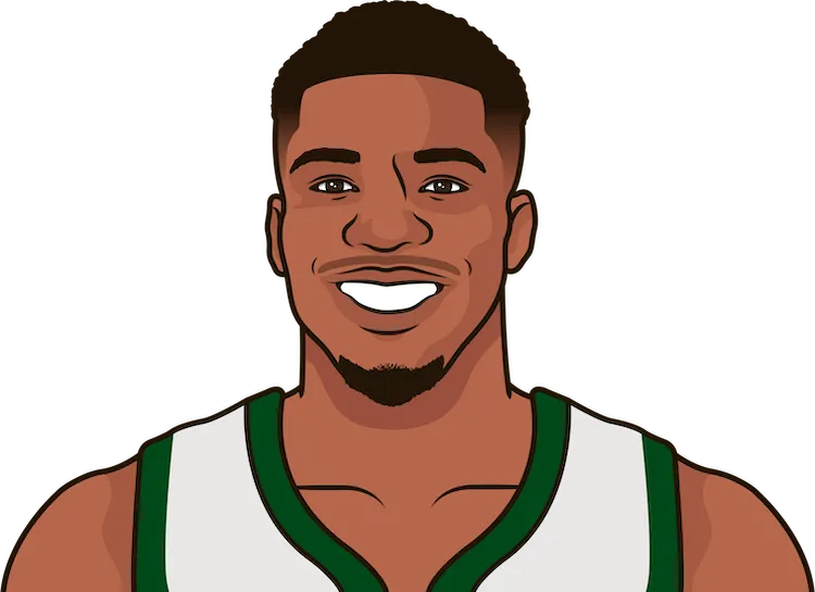 giannis antetokounmpo stats in his last 2 games