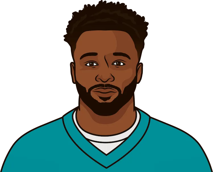 Illustration of Jarvis Landry wearing the Miami Dolphins uniform