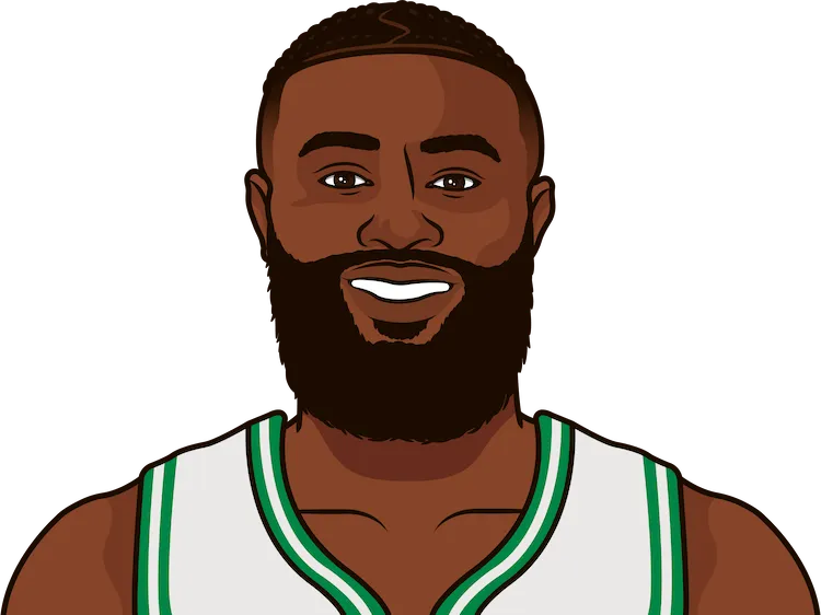Illustration of Jaylen Brown wearing the Boston Celtics uniform
