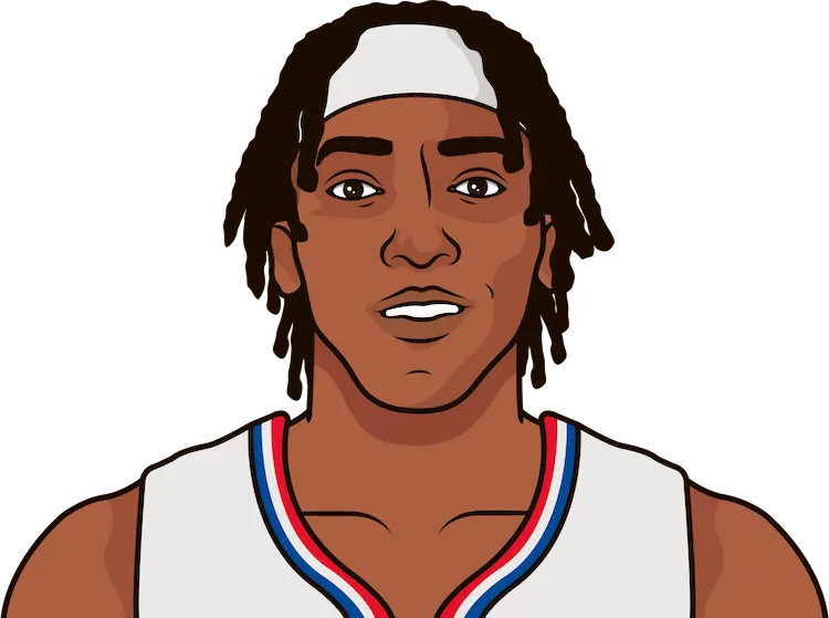 Illustration of Terance Mann wearing the L.A. Clippers uniform