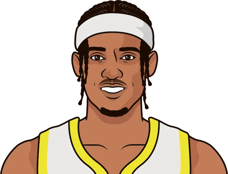 Illustration of Jordan Clarkson wearing the Utah Jazz uniform