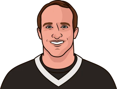 what is the average of yards for drew brees