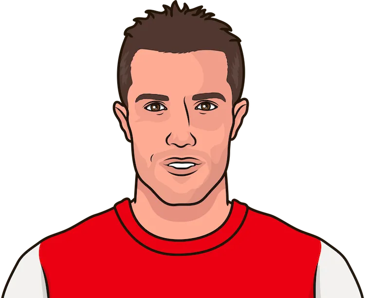 Illustration of Robin van Persie wearing the Arsenal uniform