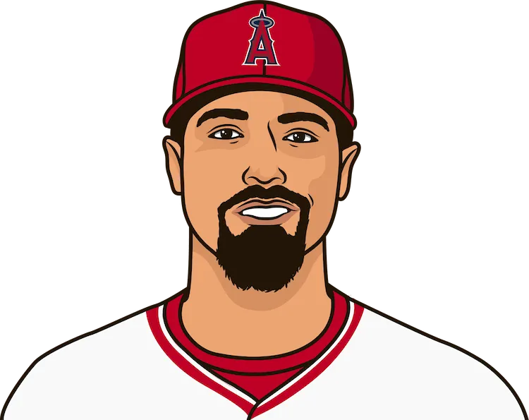 Illustration of Anthony Rendon wearing the Los Angeles Angels uniform