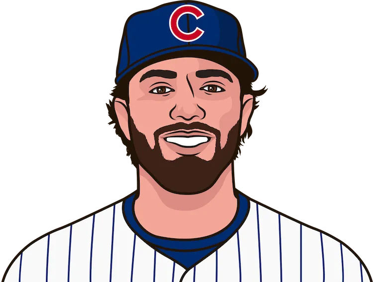 Illustration of Dansby Swanson wearing the Chicago Cubs uniform