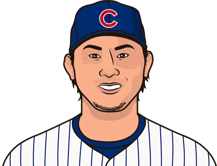 Illustration of Shota Imanaga wearing the Chicago Cubs uniform