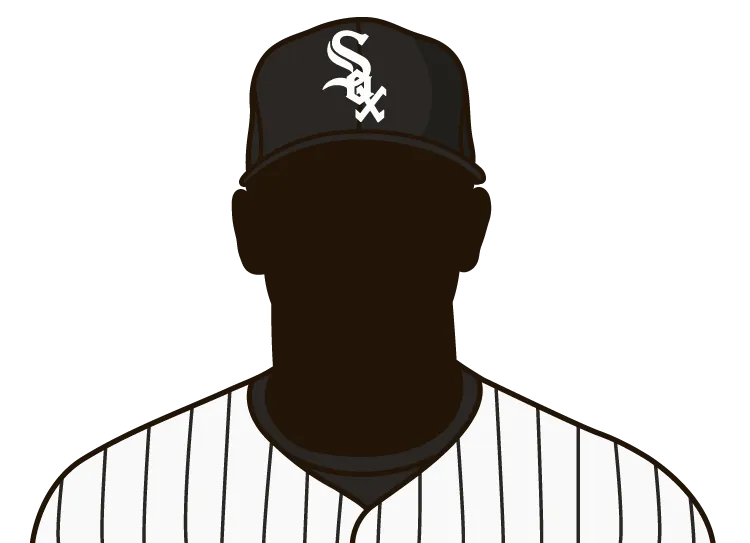 Illustrated silhouette of a player wearing the Chicago White Sox uniform
