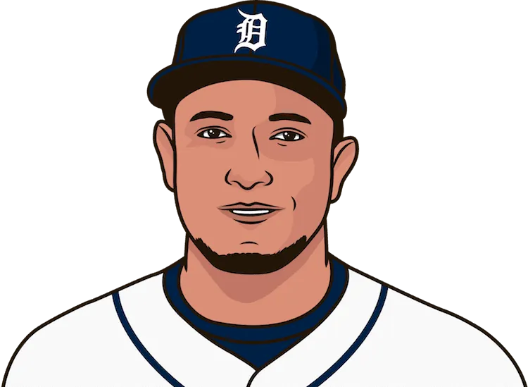 Illustration of Miguel Cabrera wearing the Detroit Tigers uniform