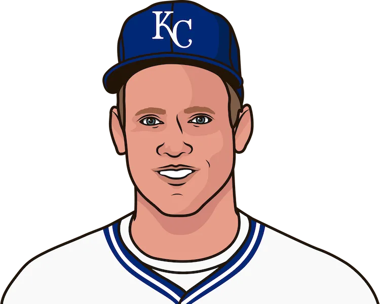 Illustration of George Brett wearing the Kansas City Royals uniform