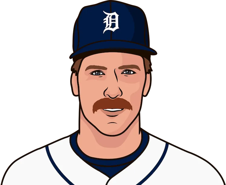 Illustration of Jack Morris wearing the Detroit Tigers uniform