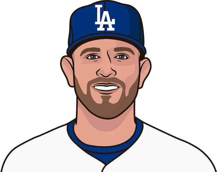 Illustration of James Paxton wearing the Los Angeles Dodgers uniform