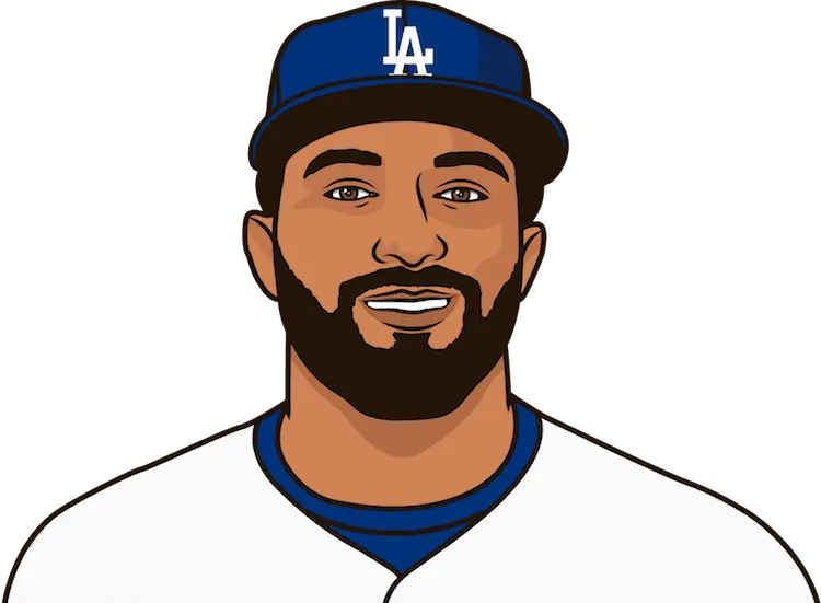 Illustration of Matt Kemp wearing the Los Angeles Dodgers uniform