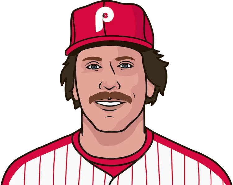 Illustration of Mike Schmidt wearing the Philadelphia Phillies uniform