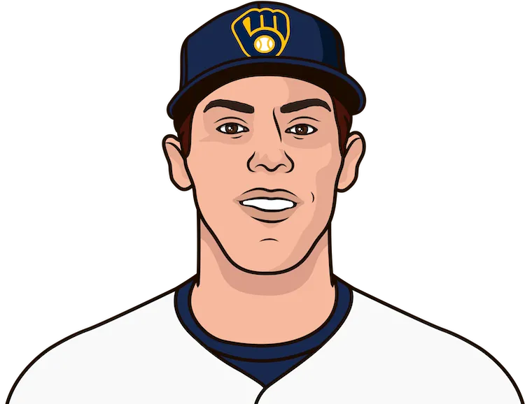 Illustration of Christian Yelich wearing the Milwaukee Brewers uniform