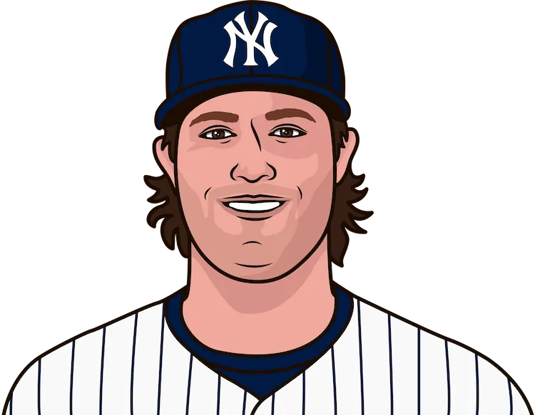Illustration of Gerrit Cole wearing the New York Yankees uniform