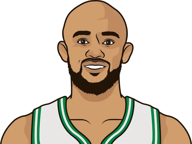 Illustration of Derrick White wearing the Boston Celtics uniform