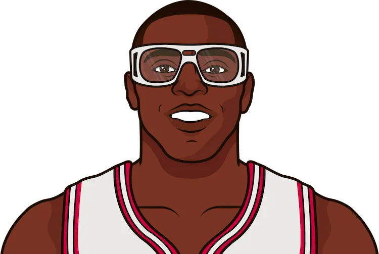 horace grant most assists in a game