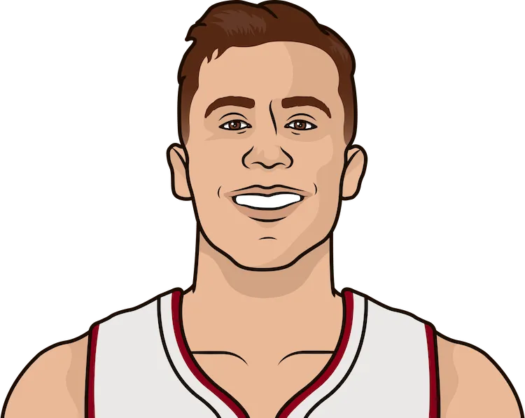 Illustration of Duncan Robinson wearing the Miami Heat uniform