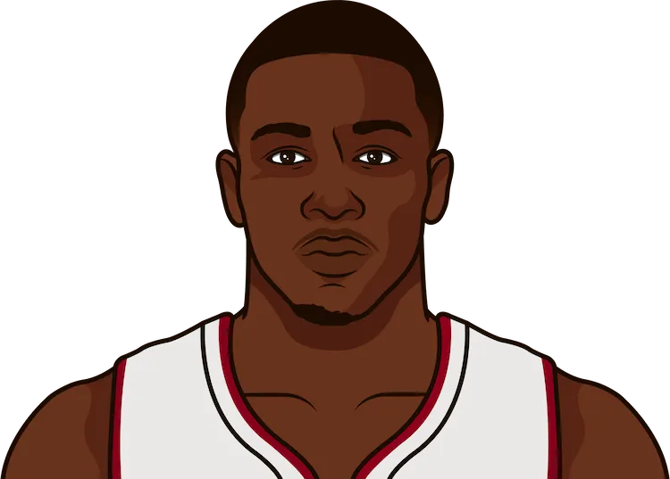 Illustration of Kendrick Nunn wearing the Miami Heat uniform