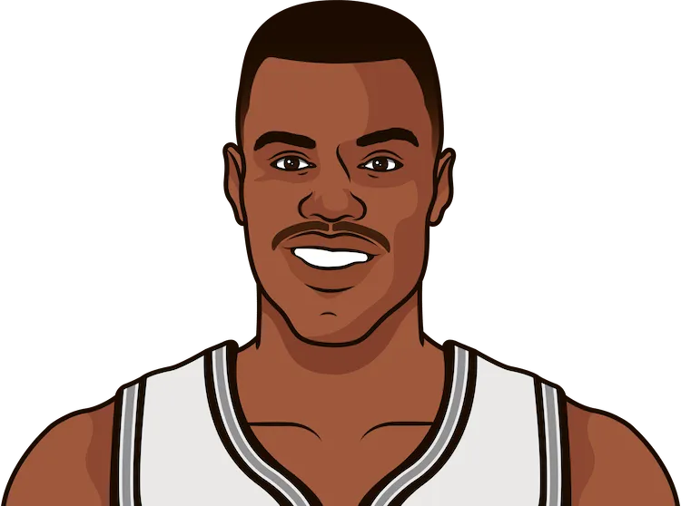Illustration of David Robinson wearing the San Antonio Spurs uniform