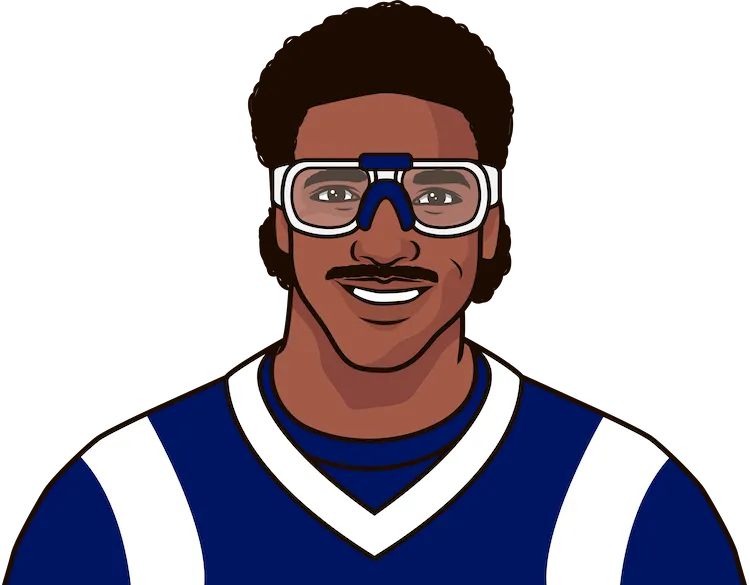 Illustration of Eric Dickerson wearing the Los Angeles Rams uniform