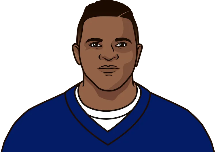 Illustration of Lawrence Taylor wearing the New York Giants uniform