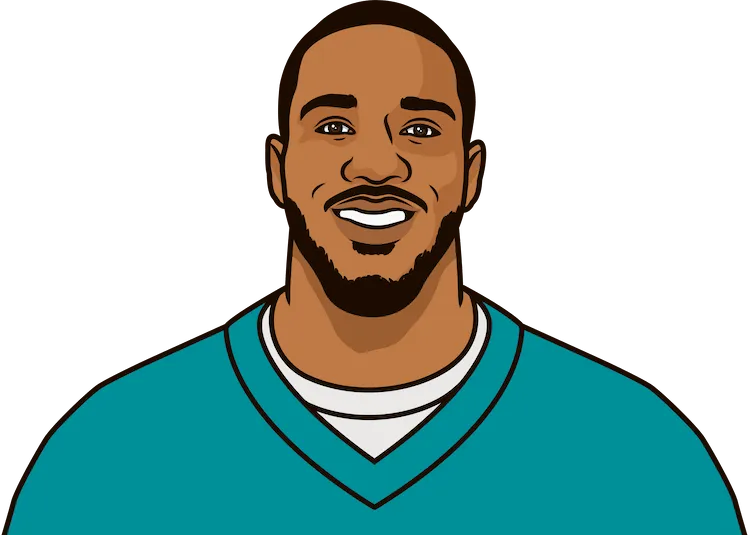 Illustration of Lamar Miller wearing the Miami Dolphins uniform