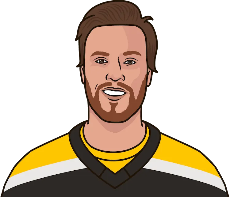 Illustration of David Pastrnak wearing the Boston Bruins uniform