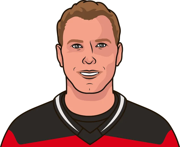 Illustration of Martin Brodeur wearing the New Jersey Devils uniform