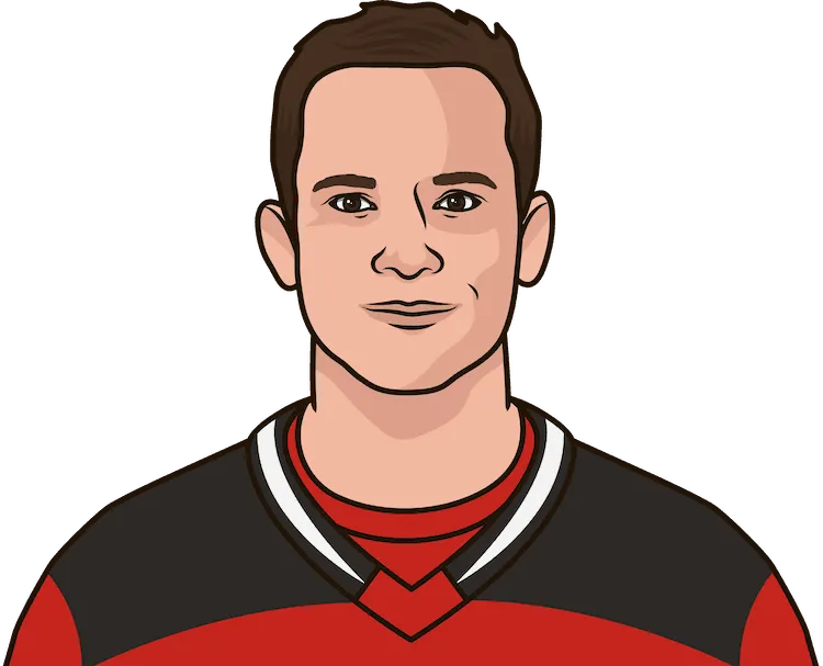 Illustration of Patrik Elias wearing the New Jersey Devils uniform