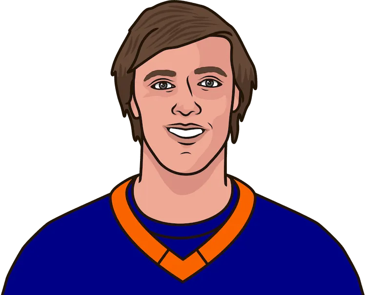 Illustration of Mike Bossy wearing the New York Islanders uniform