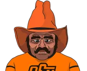 Illustration of Enai White wearing the Oklahoma State Cowboys uniform