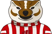 Illustration of DeNigel Cooper wearing the Wisconsin Badgers uniform