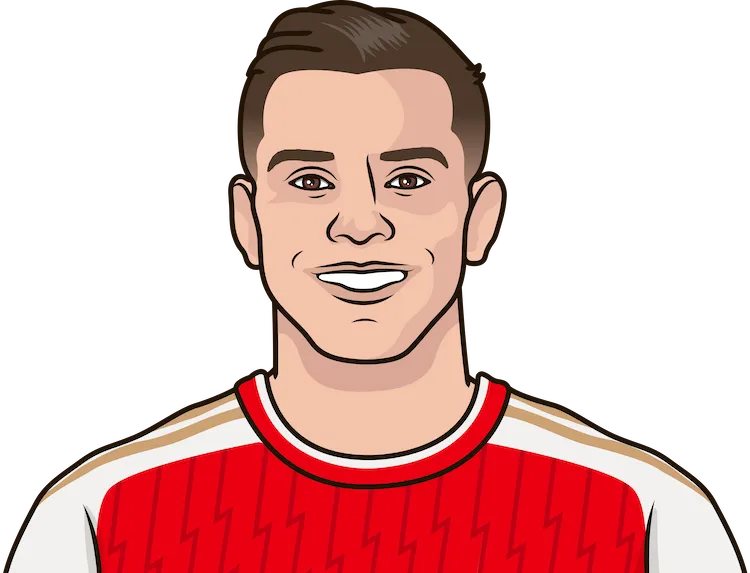 Illustration of Leandro Trossard wearing the Arsenal uniform