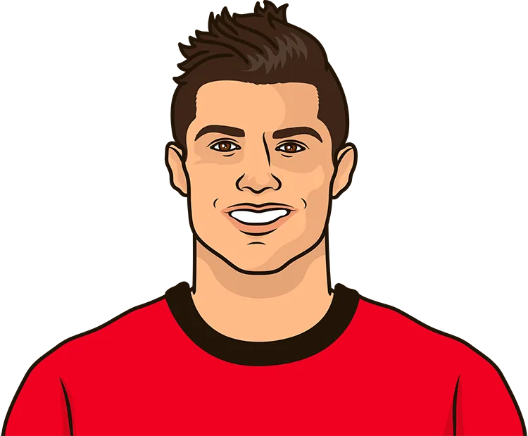 Illustration of Cristiano Ronaldo wearing the Manchester United uniform