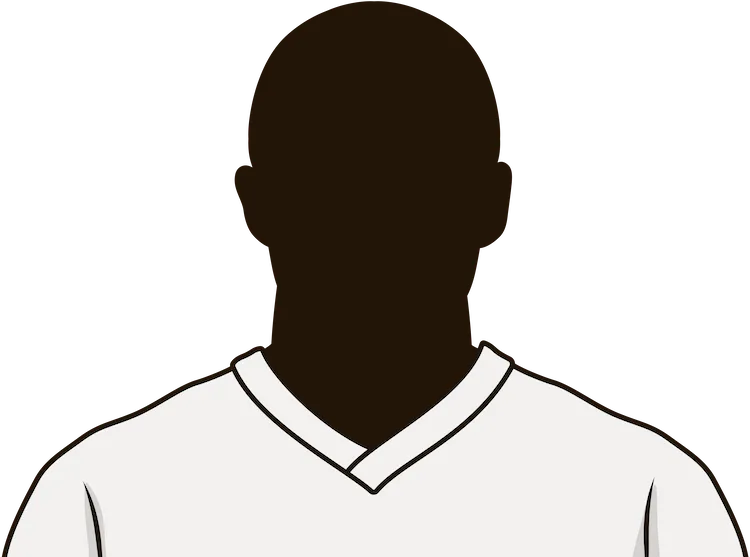 Illustrated silhouette of a player wearing the Everton uniform
