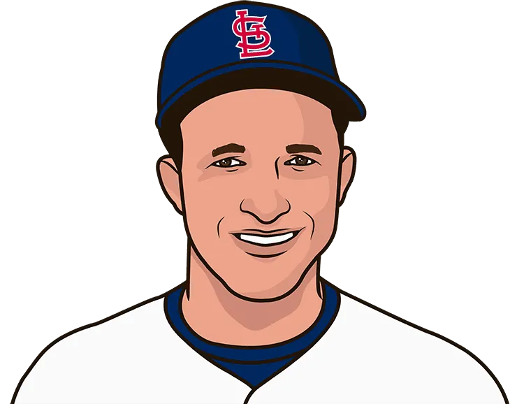 Illustration of Stan Musial wearing the St. Louis Cardinals uniform