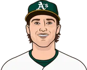 Illustration of Jacob Wilson wearing the Athletics uniform