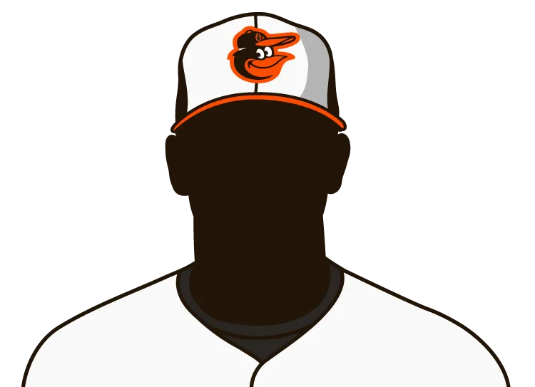 Illustrated silhouette of a player wearing the Baltimore Orioles uniform