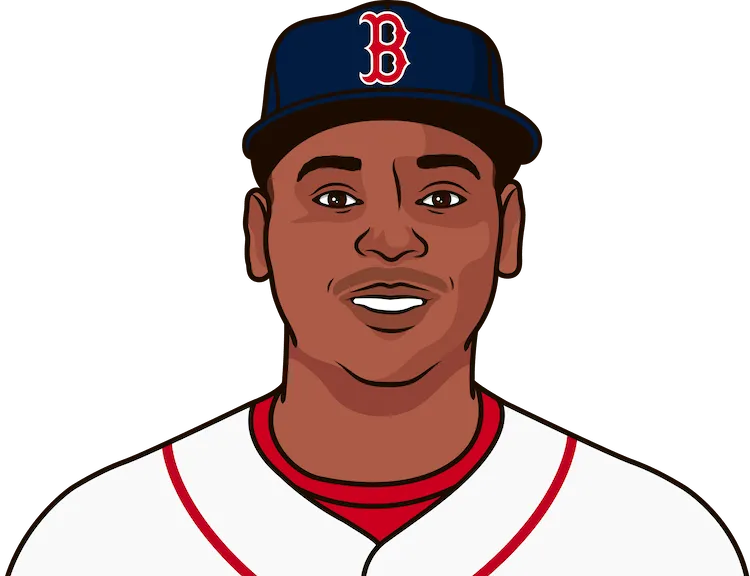 Illustration of Rafael Devers wearing the Boston Red Sox uniform