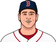 Illustration of Roman Anthony wearing the Boston Red Sox uniform