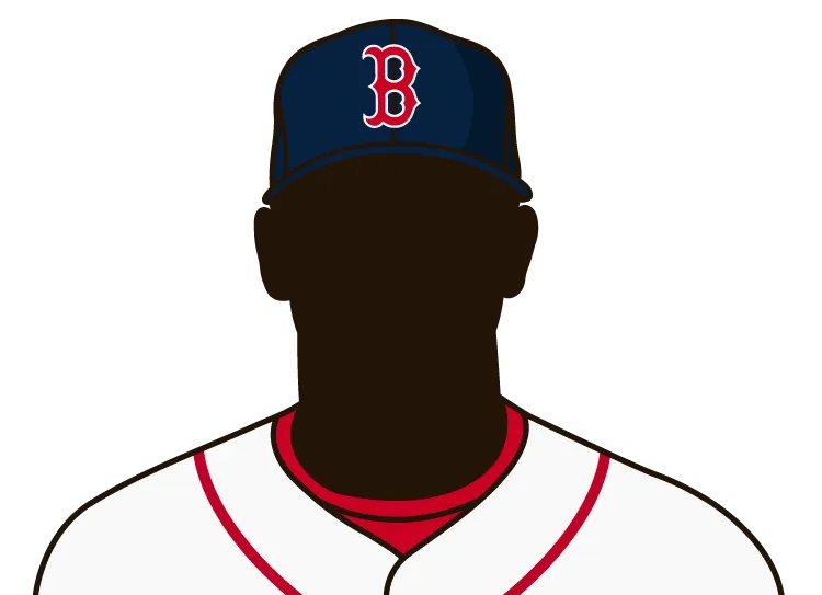 Illustrated silhouette of a player wearing the Boston Americans uniform