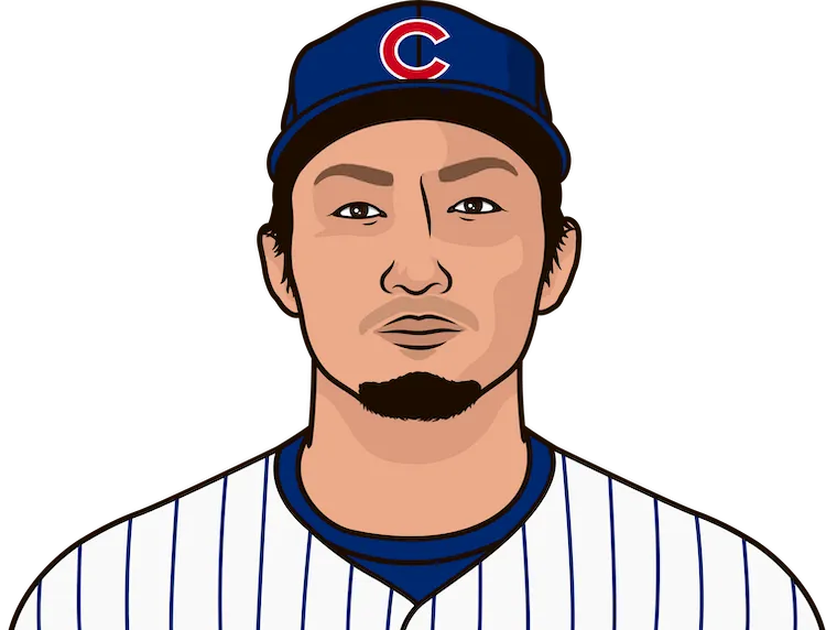Illustration of Seiya Suzuki wearing the Chicago Cubs uniform