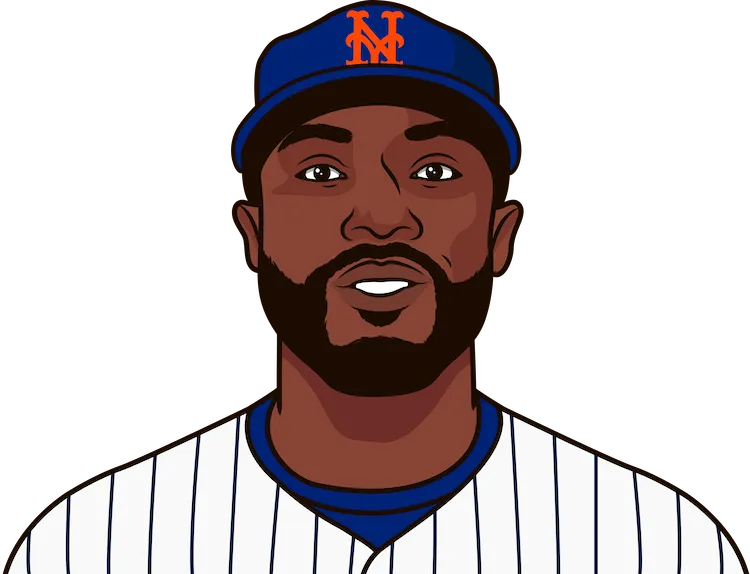 Illustration of Starling Marte wearing the New York Mets uniform