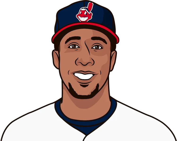 Illustration of Michael Brantley wearing the Cleveland Indians uniform