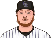 Illustration of Hunter Goodman wearing the Colorado Rockies uniform