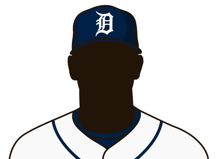 Illustrated silhouette of a player wearing the Detroit Tigers uniform
